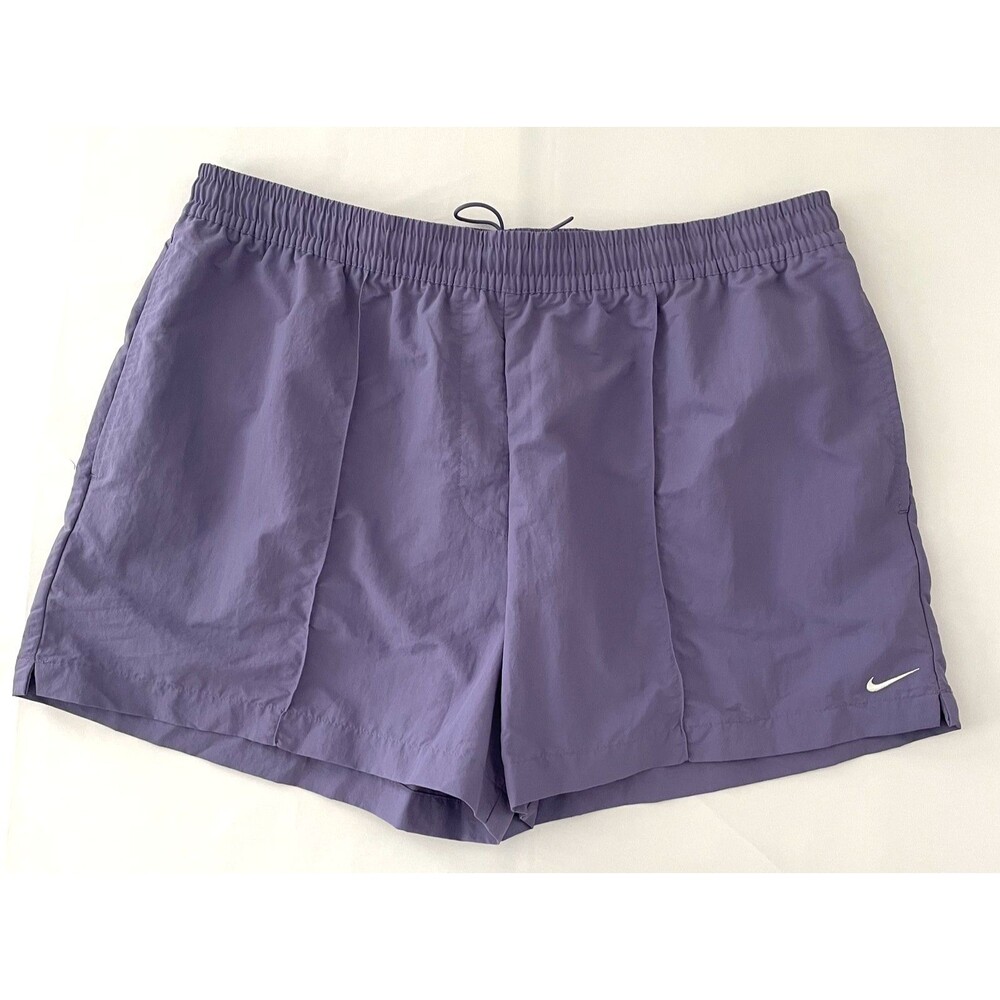 Nike Purple Athletic Running Shorts Elastic Drawstring Waist Women XL-mpv